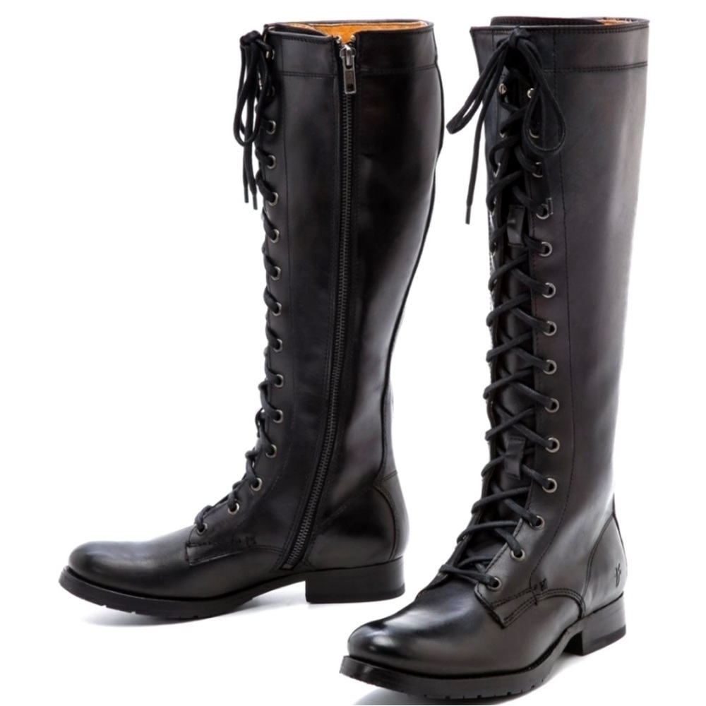 Frye Melissa Tall Lace Up Combat Boots 7